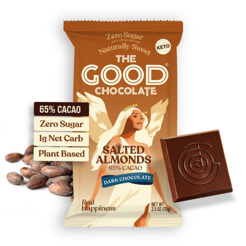 The Good Chocolate Salted Almond Chocolate Bar 2.5oz