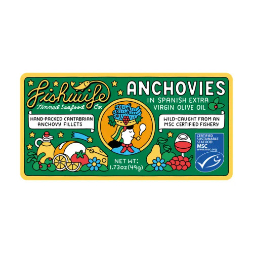 Fishwife Cantabrian Anchovies in Extra Virgin Olive Oil 1.73 oz