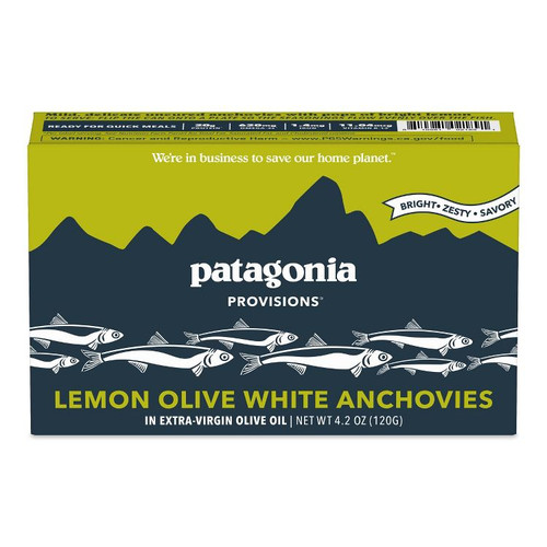 Patagonia Lemon Olive White Anchovies in EVOO 4.2 oz