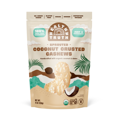 Healthy Truth - Organic Raw Sprouted Coconut Crusted Cashews, 4oz