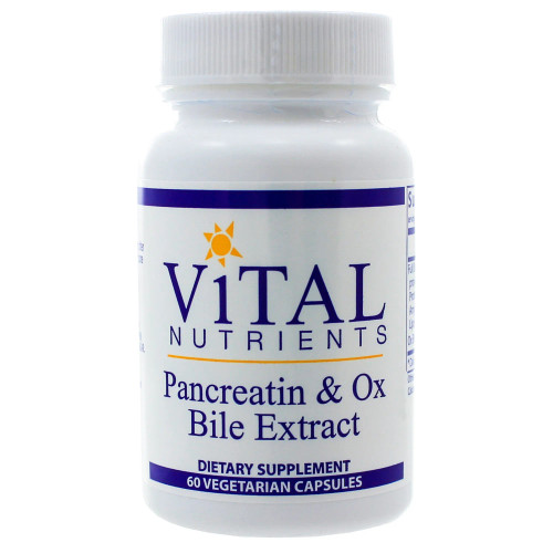 Vital Nutrients Pancreatin & Ox Bile Extract 60 vcaps
