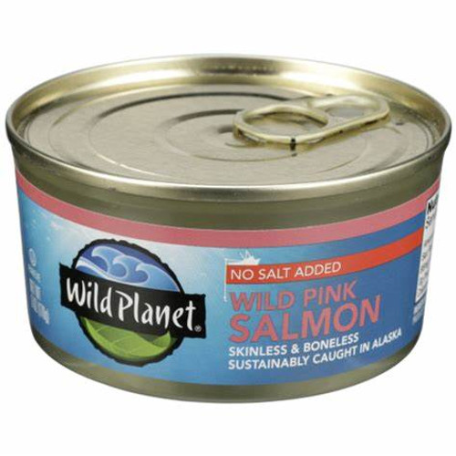 Wild Planet Wild Pink Salmon in Water, No Salt - 6 oz canned