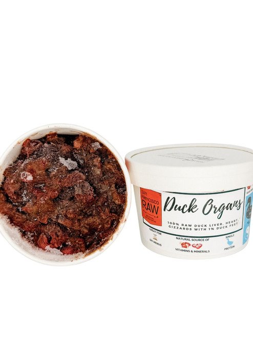 SFRAW Ground Duck Organs NT. WT. 8 oz.