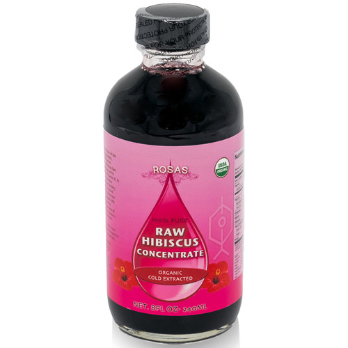 Hibiscus Concentrate Raw Organic 8 oz.
