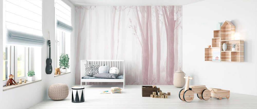 Mural - Trees Pink (Per Sqm)