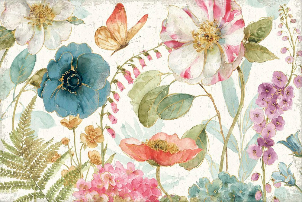 Large Scale Watercolour Flowers Wallpaper Mural