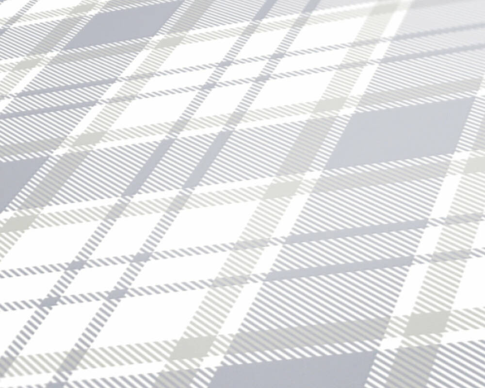 Childrens Gingham Checked White Grey Wallpaper Australia