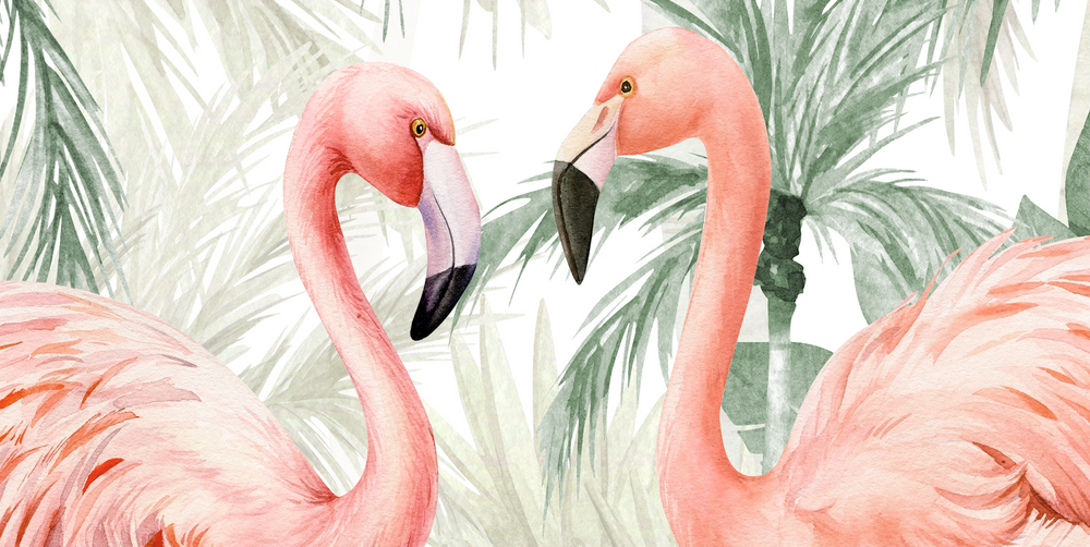 Mural - Flamingo Palms II (Per Sqm)