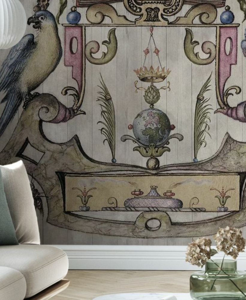 Ancient Medieval Style Vintage Look Wallpaper Mural