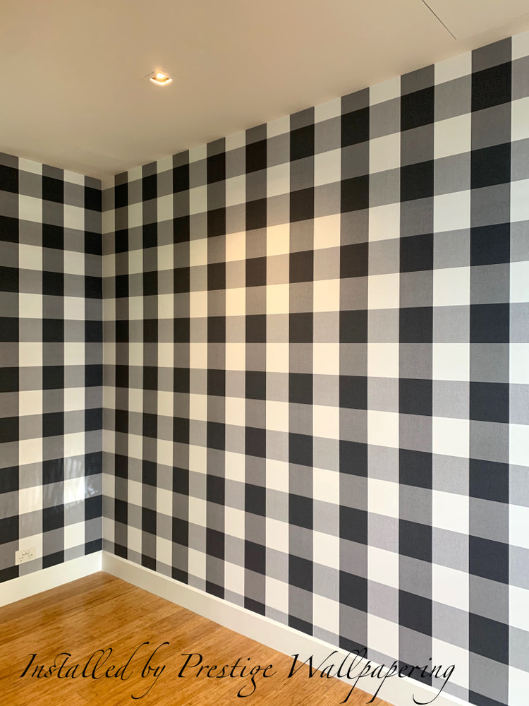 Grey Checked Wallpaper Textured