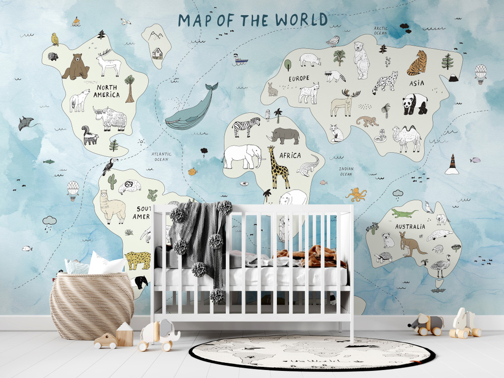 Mural - Map of The World (Per Sqm)