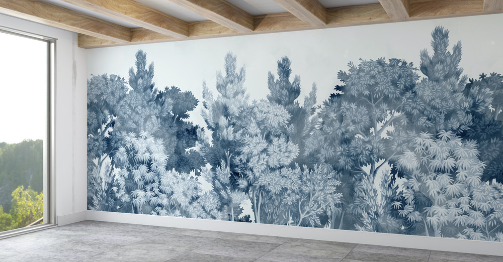 Mural - Forestry Blue (Per Sqm)