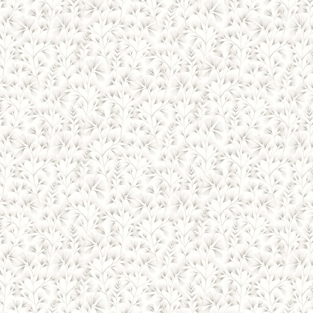 Hand Drawn Effect Delicate Ferns Grey Cream Wallpaper Ohpopsi Arabella