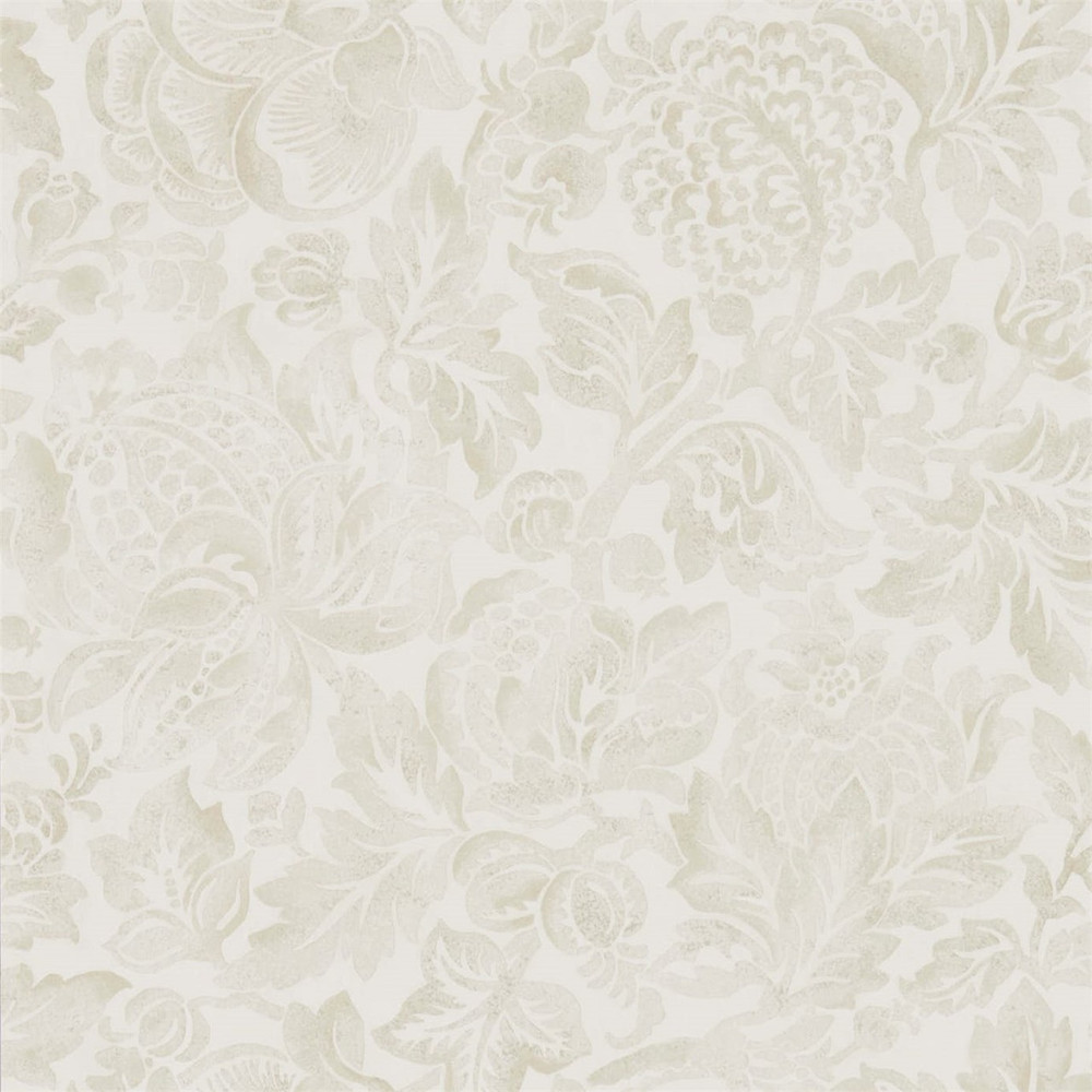 Textured Damask Floral Wallpaper Ivory Sanderson Thackeray