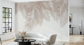 Mural - Hanging Palm Leaves Blush (Per Sqm)