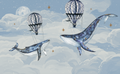 Mural - Whale Night Sky Light (Per Sqm)