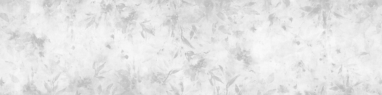 Spring Grey Background Watercolour Trailing Leaves Flowers Grey Mural Wallpaper | Origin ...