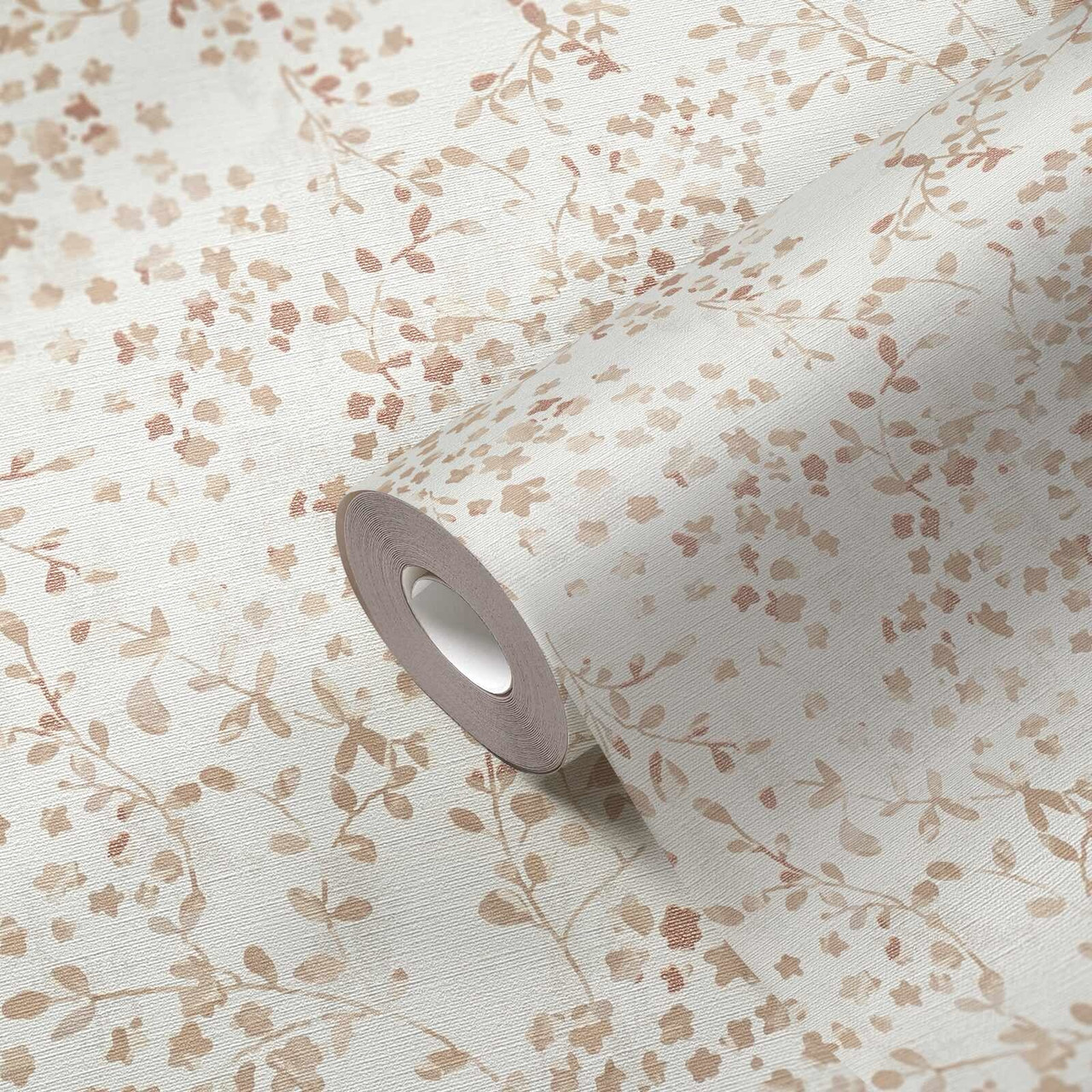 Small Scale Watercolour Leaves Neutral Wallpaper | AS Creation Viand