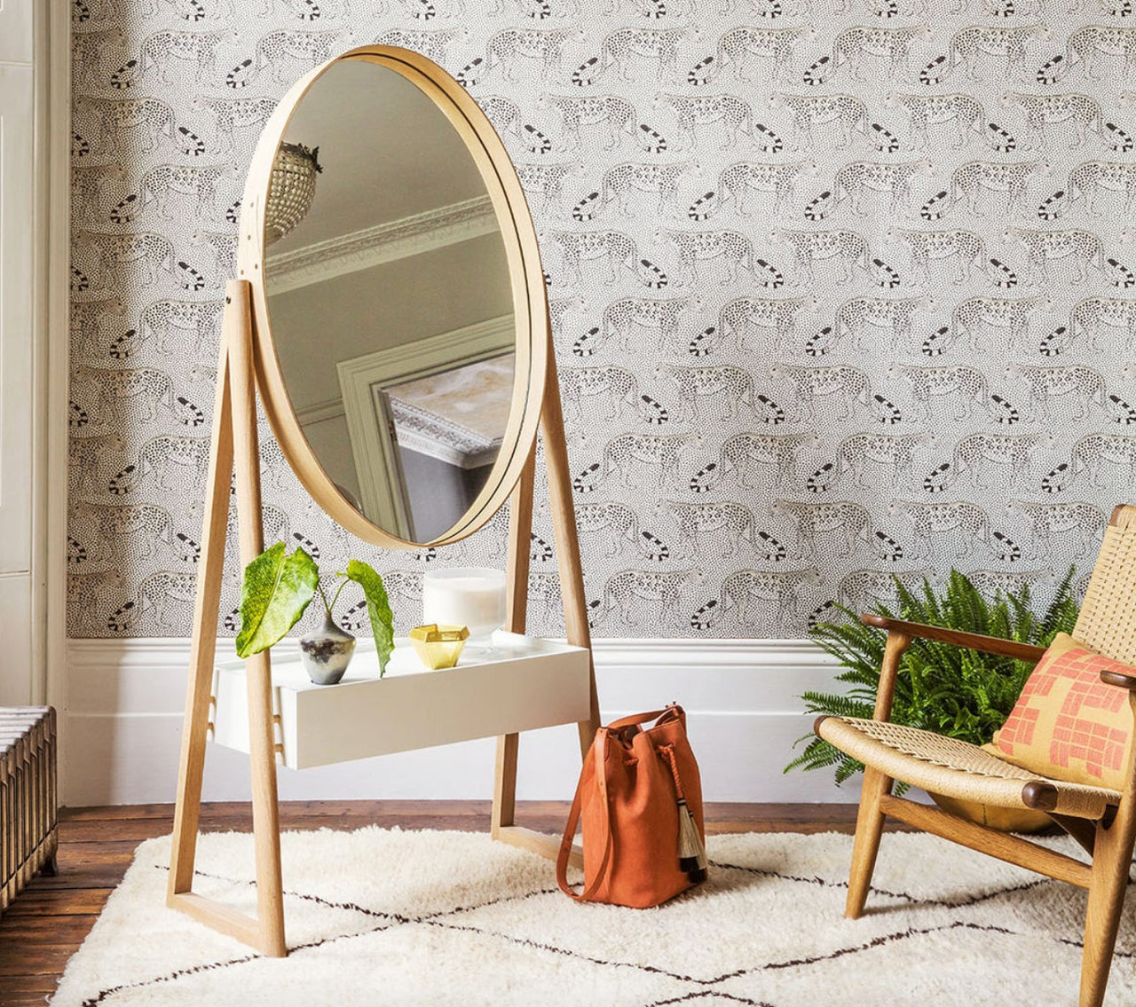 cole and son leopard walk wallpaper