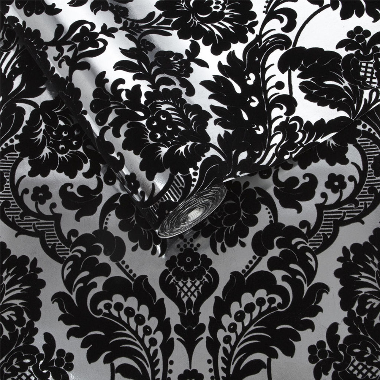 Graham  Brown Gothic Damask Flock Cobalt Wallpaper  Decor Interiors   House  Home