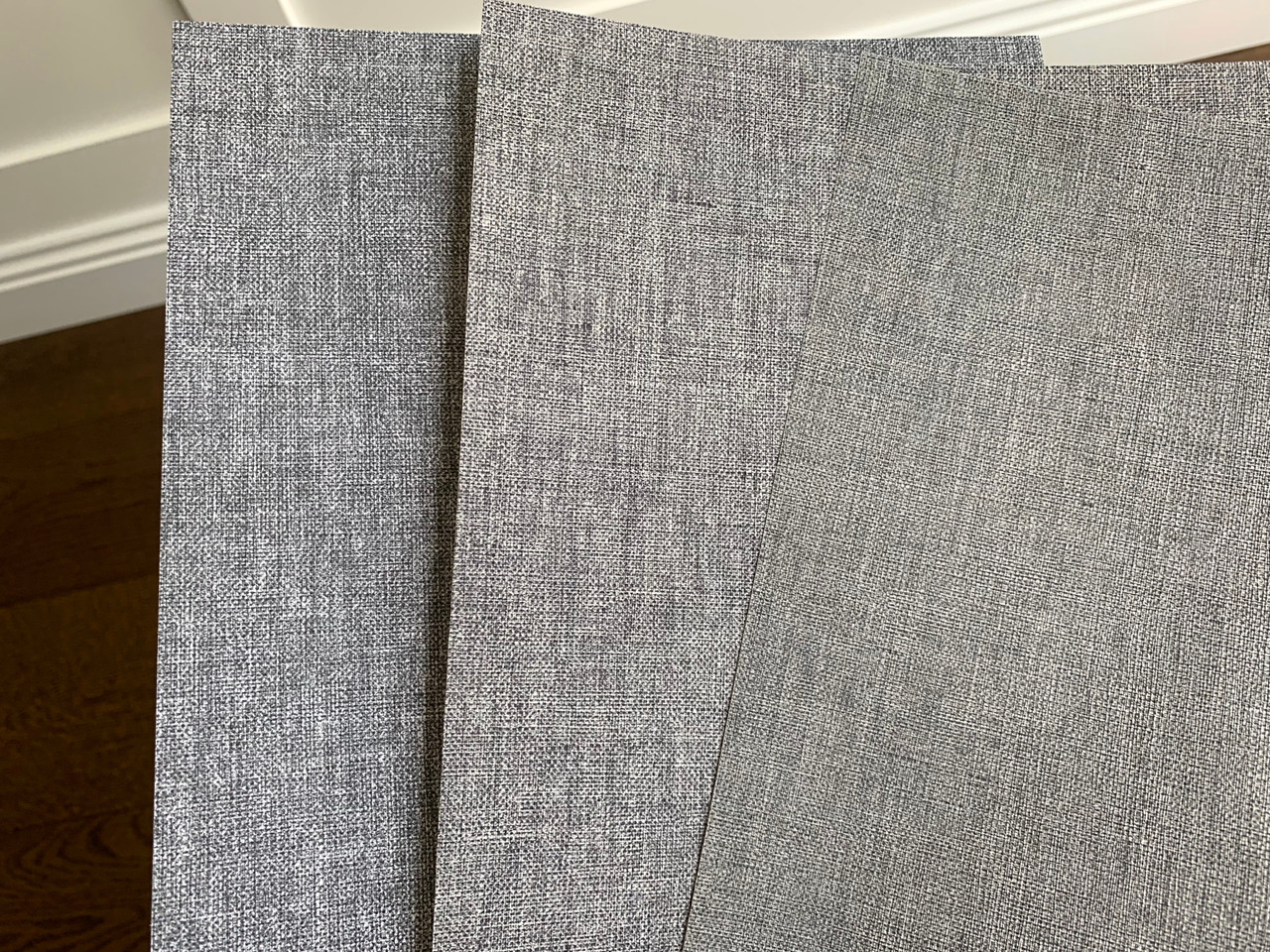 Charcoal Grey Linen Textured Vinyl Wallpaper Caselio