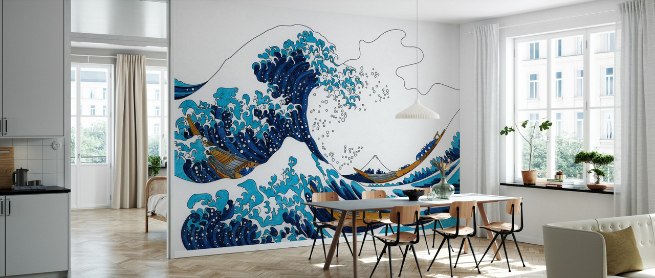 HD wallpaper The Great Wave off Kanagawa waves Retrowave landscape  vaporwave  Wallpaper Flare