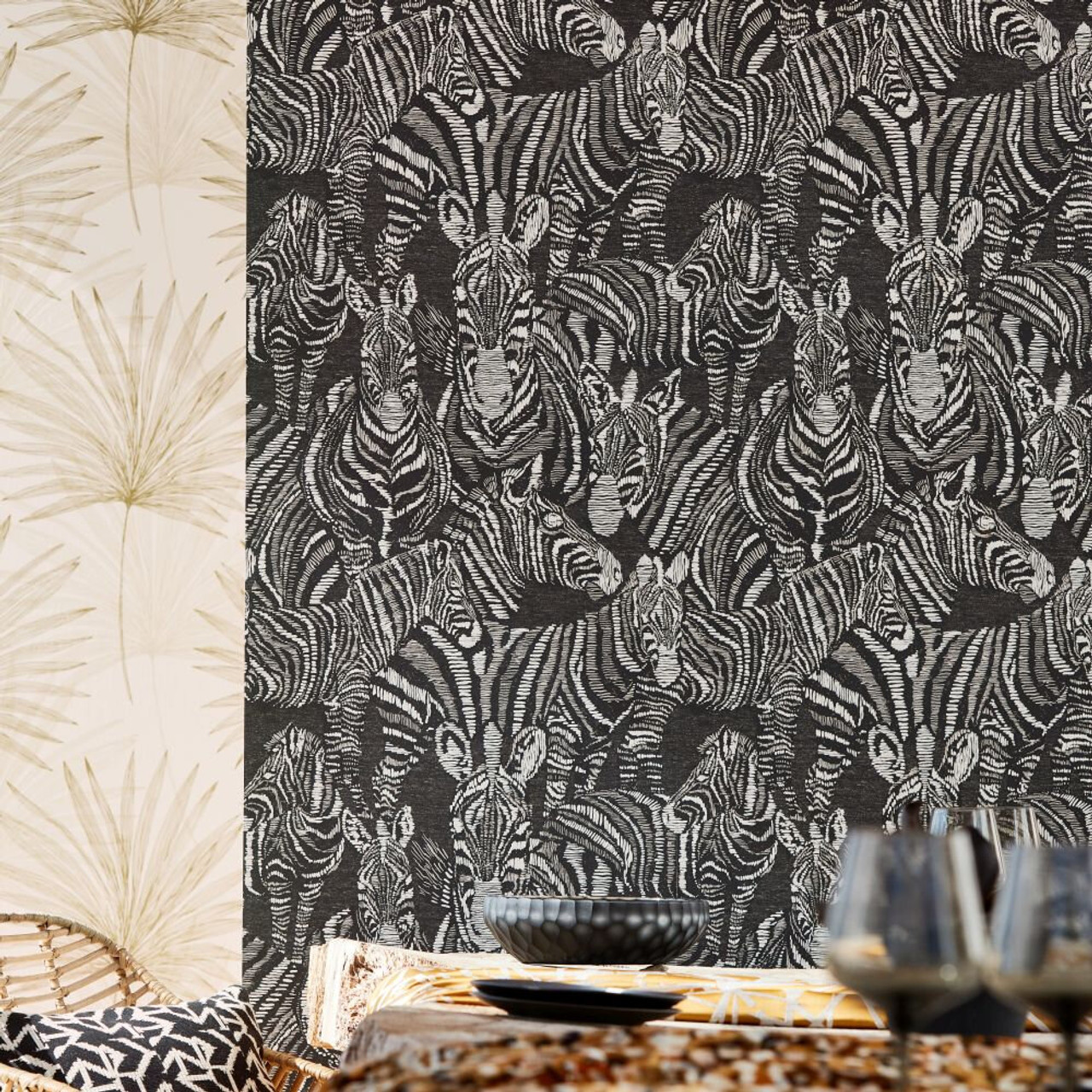 Nirmala by Harlequin - Gilver / Oyster - Wallpaper : Wallpaper Direct