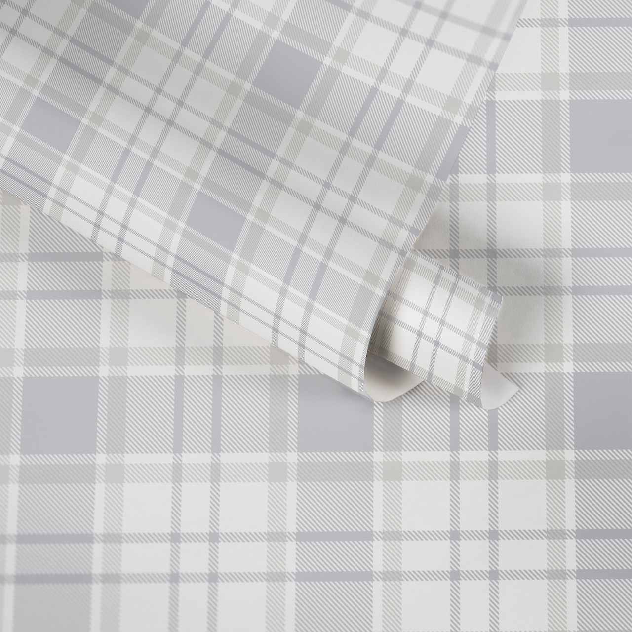 Childrens Gingham Checked White Grey Wallpaper Australia