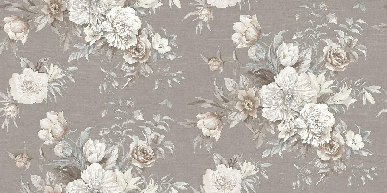 Charming Floral Print Natural Nude Non Woven Wallpaper Australia