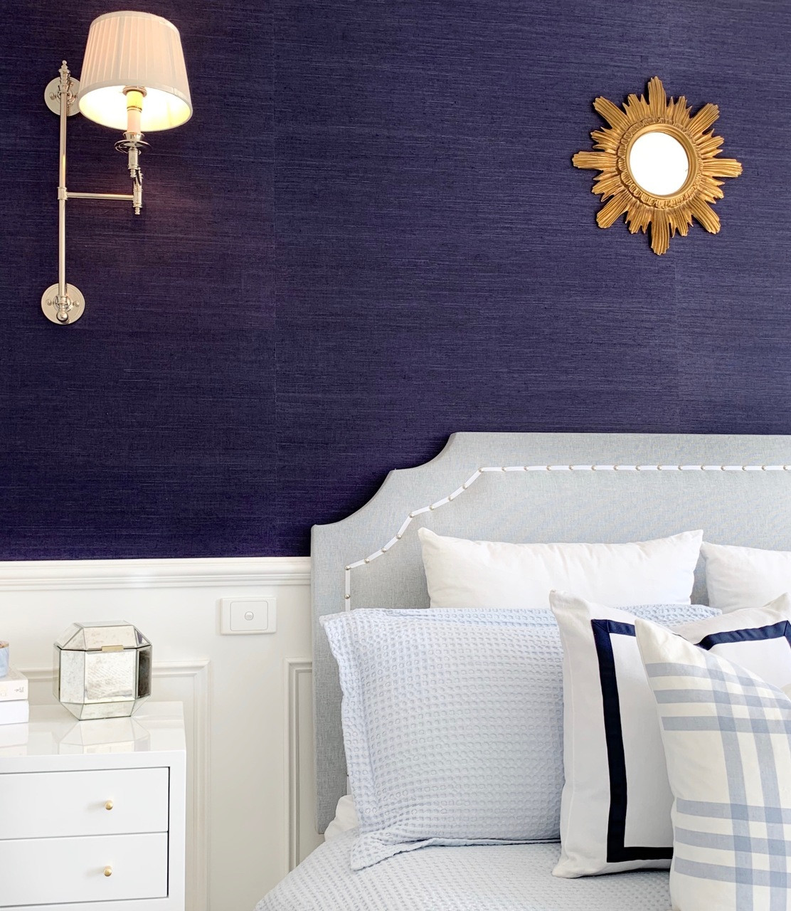 Buy Blue Grasscloth Wallpaper Online In India  Etsy India