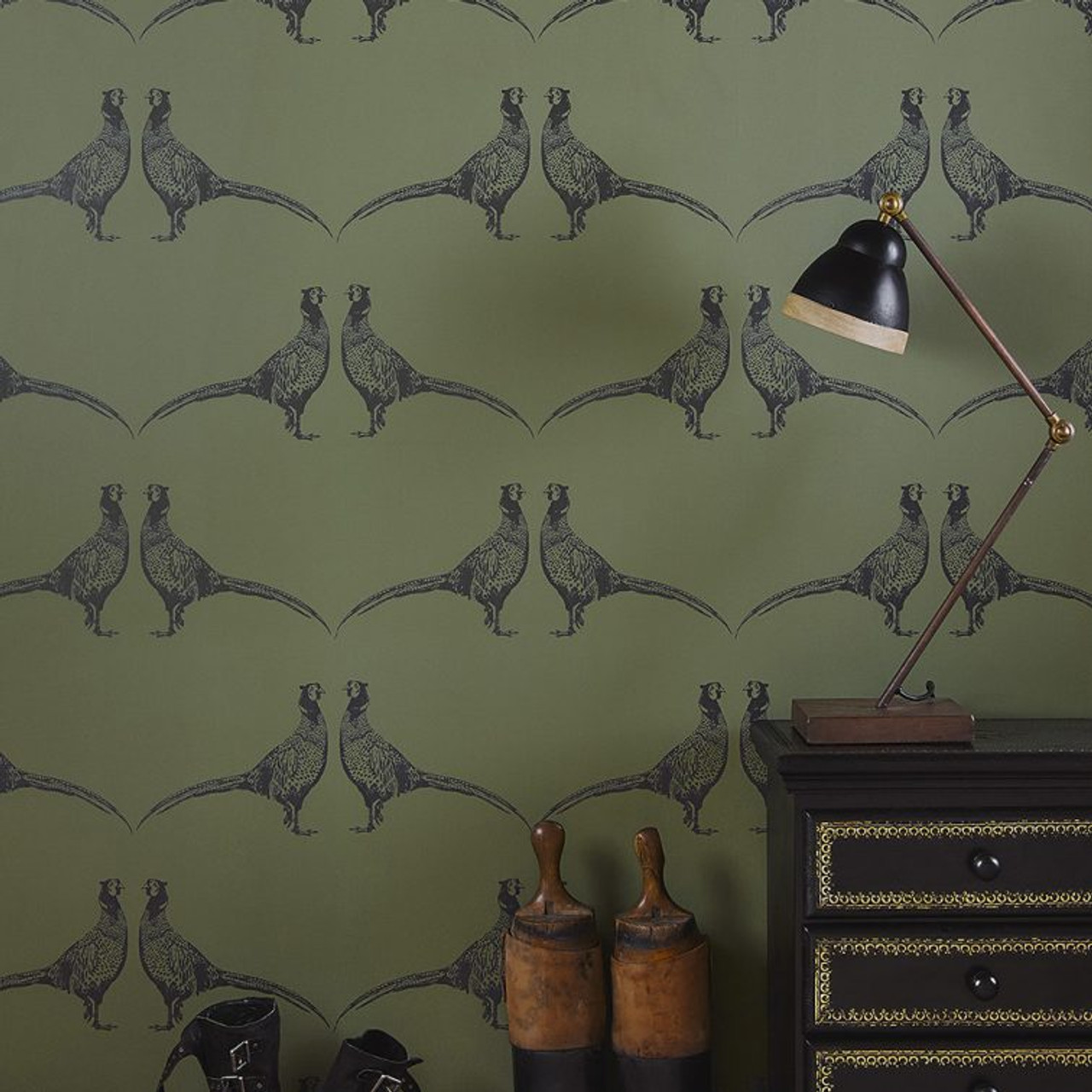 Woodland Birds  Lively Botanical Wallpaper  Milton  King