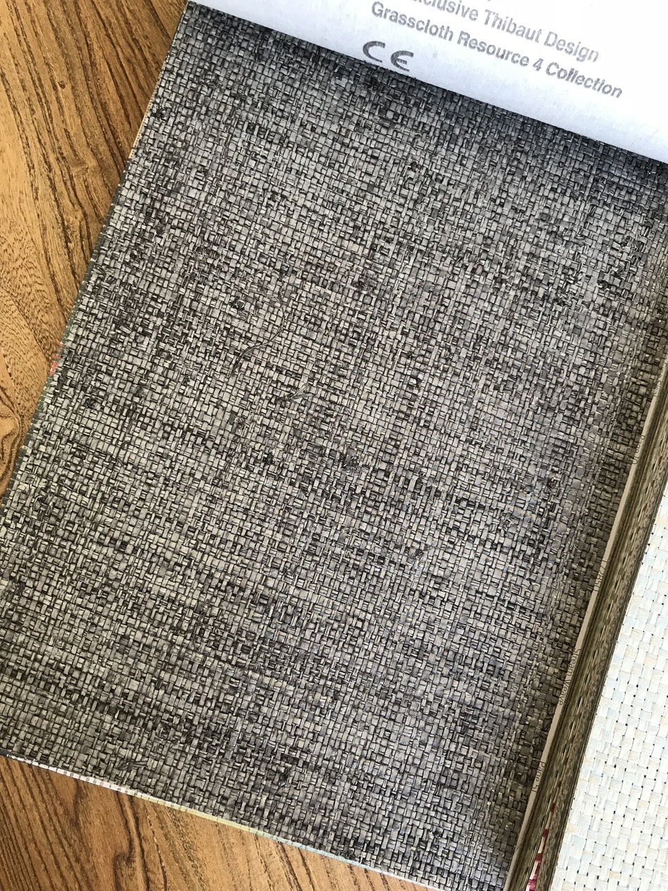 Thibaut Provincial Weave Charcoal Grasscloth Wallpaper T72799