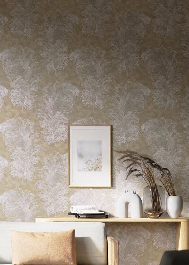 Harlequin Operetta Pebble Beige Feather Wallpaper Australia 111236