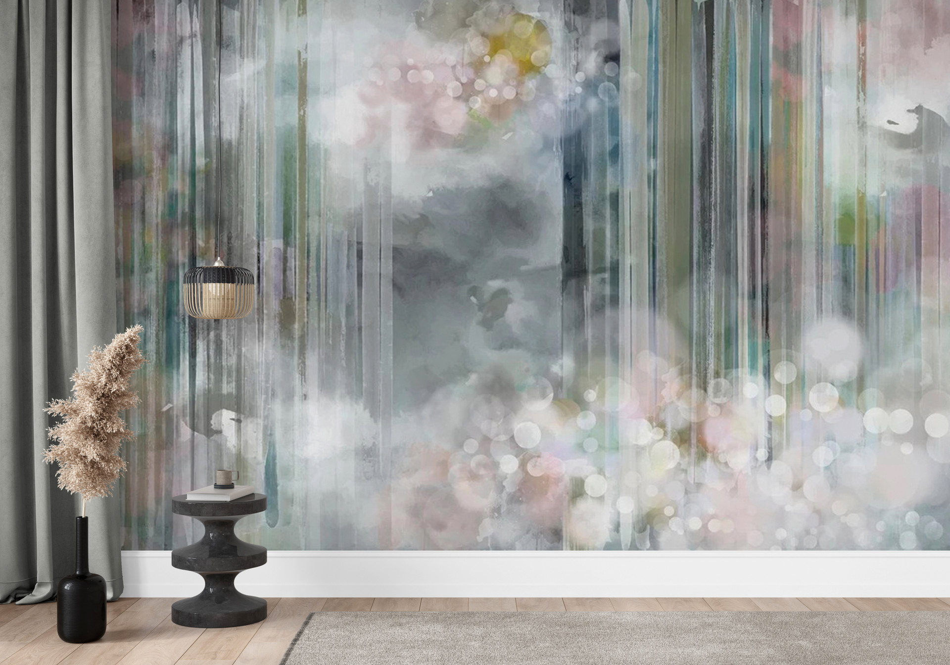 Abstract Sun Effect Multicolour Mural Vinyl Wallpaper | Imary By Maryna