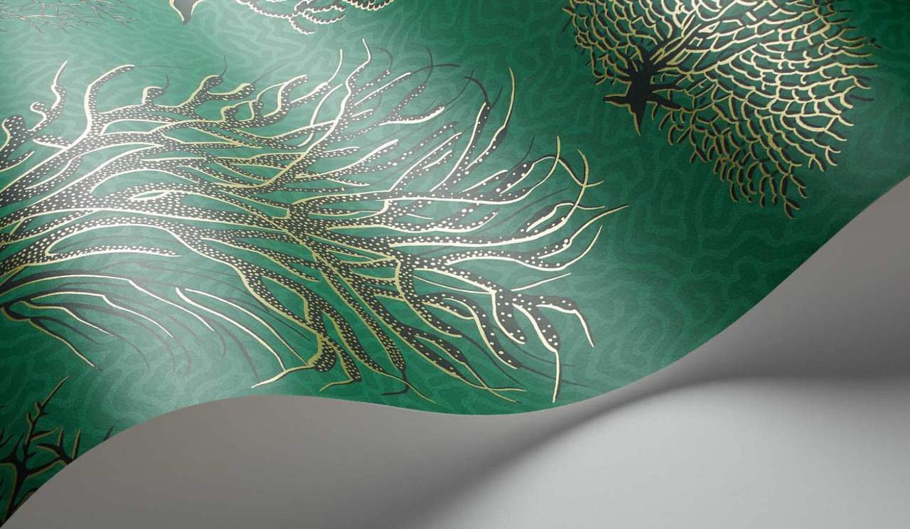 Coastal Corals Green Non Woven Wallpaper 107/2007 Cole and Son Seafern