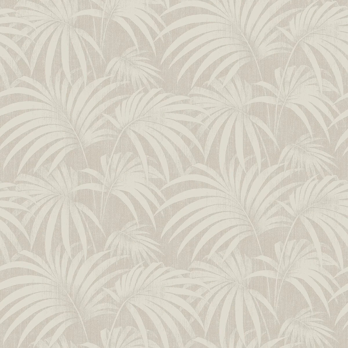 Stylish Tropical Palm Tree Fronds Neutral Wallpaper | Borastapeter Paula
