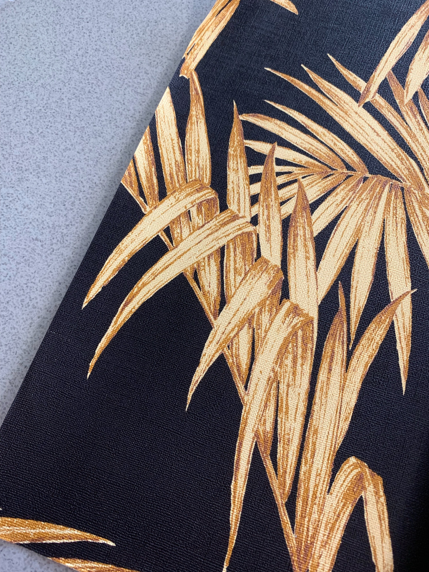 Stripe Fern Tree Wallpaper Black Gold | Metropolitan Stories Palm