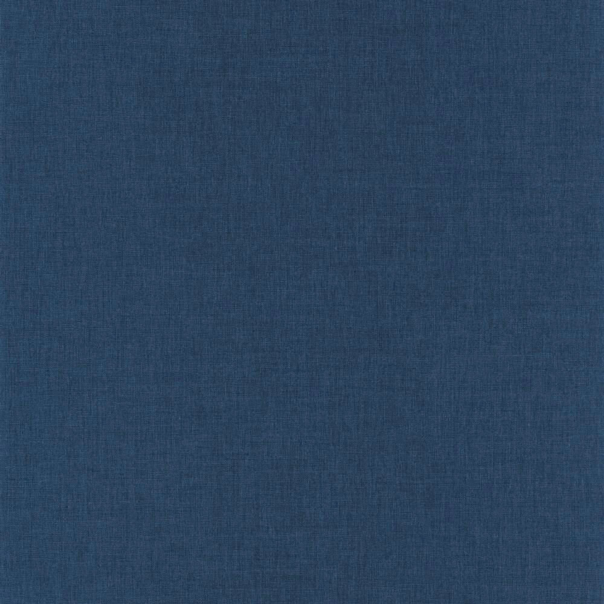 Navy Blue Linen Textured Vinyl Wallpaper Caselio