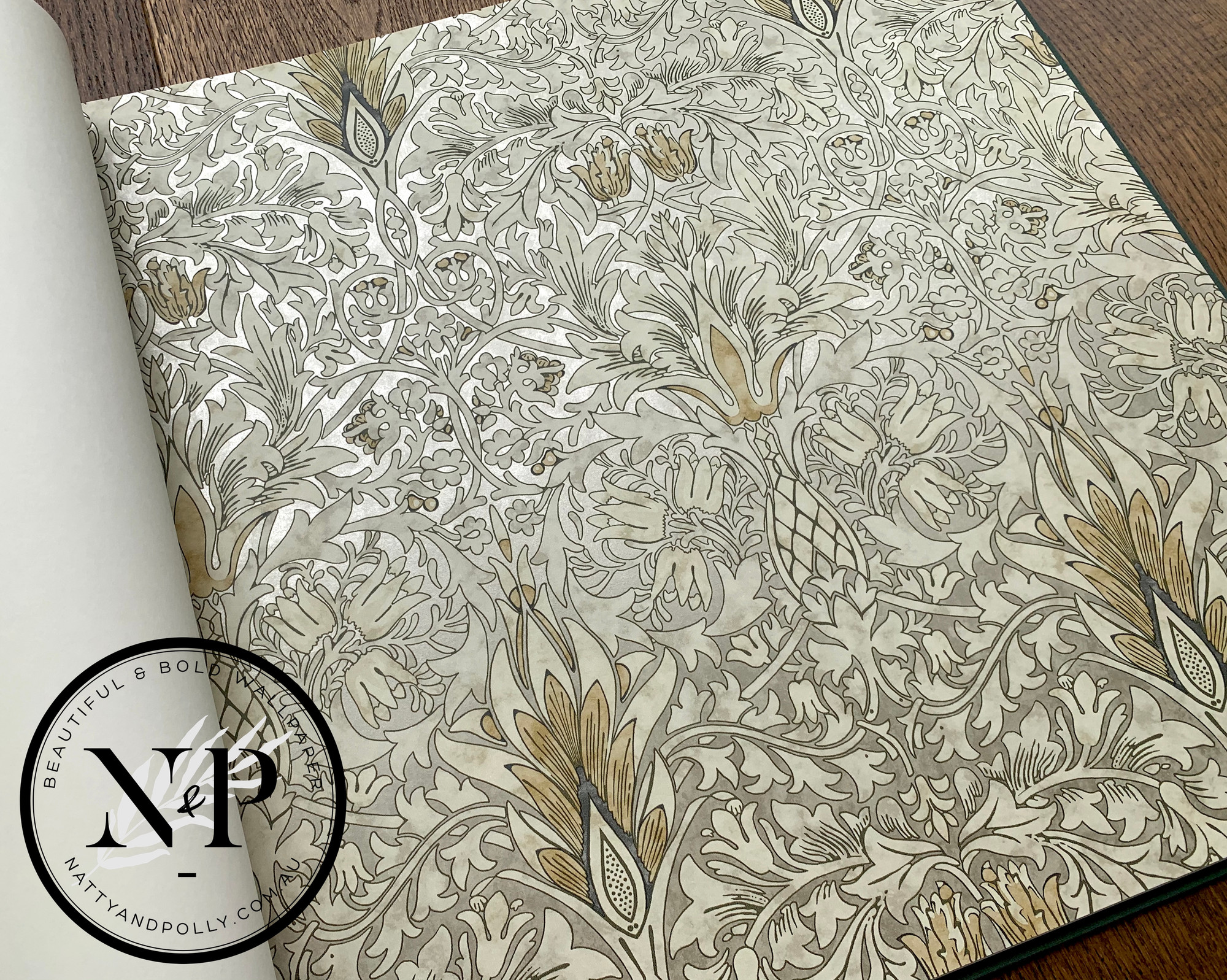 Earthy Intricate Floral Weave Wallpaper Stone Cream Wallpaper Morris And Co Snakeshead