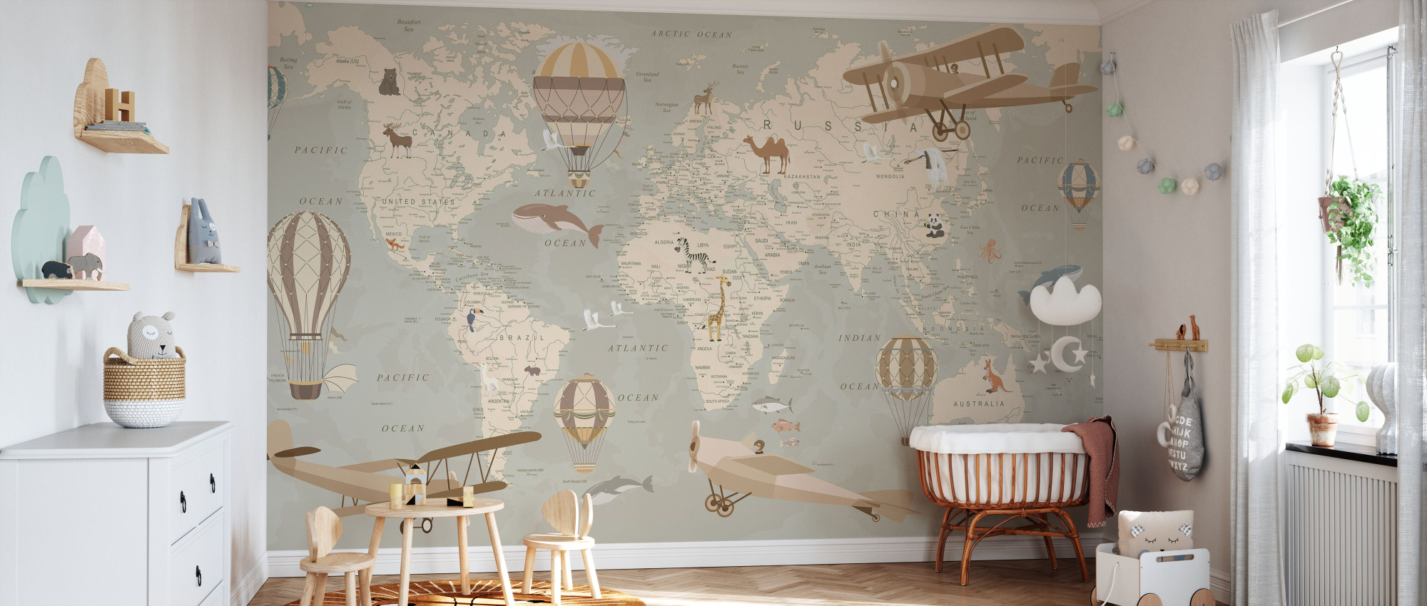 wallpapers Children's Bedroom Wallpaper Australia mural explorer map per sqm