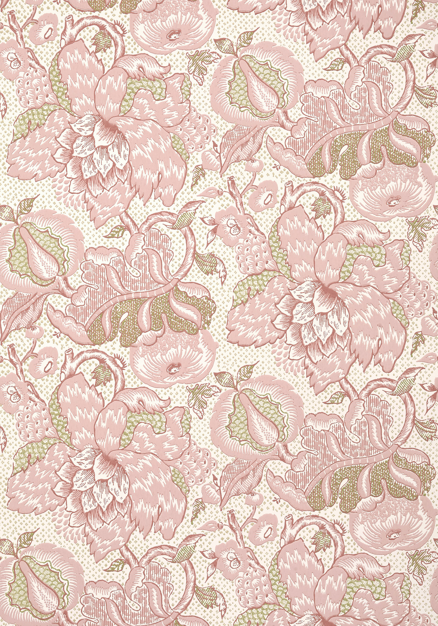 Blush Pink Large Scale Floral Botanical Wallpaper | Anna French Westmont