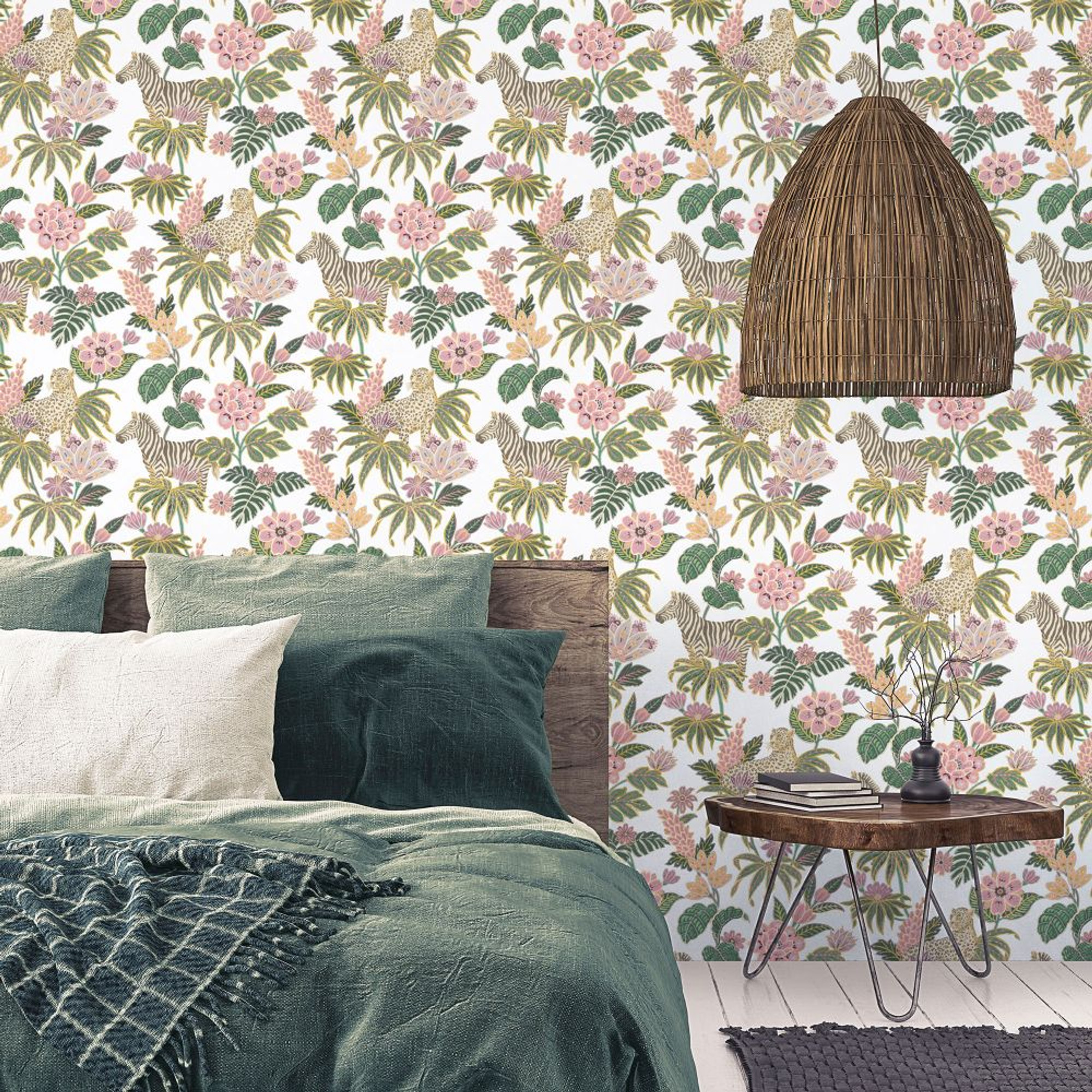 Anewall Blush Floral Temporary Modern Wallpaper  Pottery Barn Kids