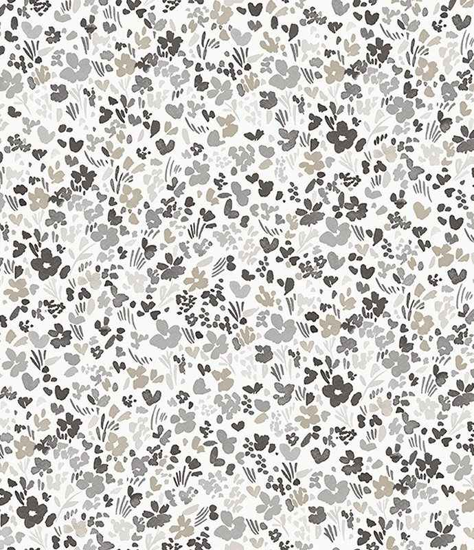Childrens Small Scale Flowers Grey Non Woven Wallpaper Galerie Ditsy