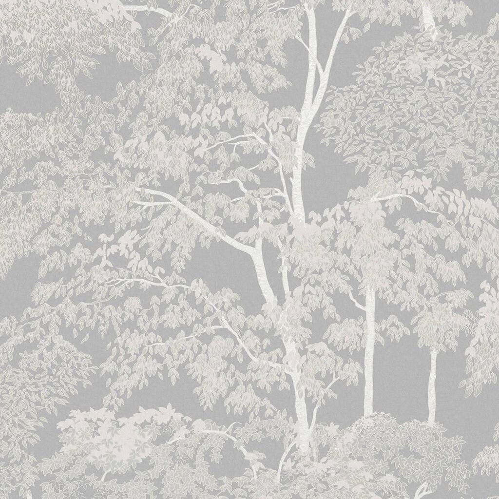Autumn Towering Trees Grey Wallpaper Graham and Brown Idyll Tree
