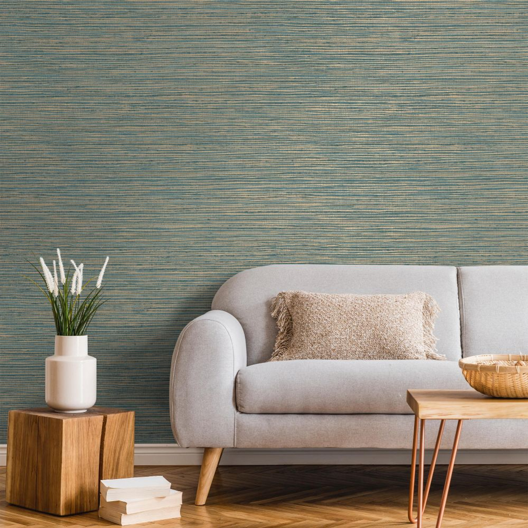 Yancorp Teal Textured Fabric Wallpaper Faux India  Ubuy