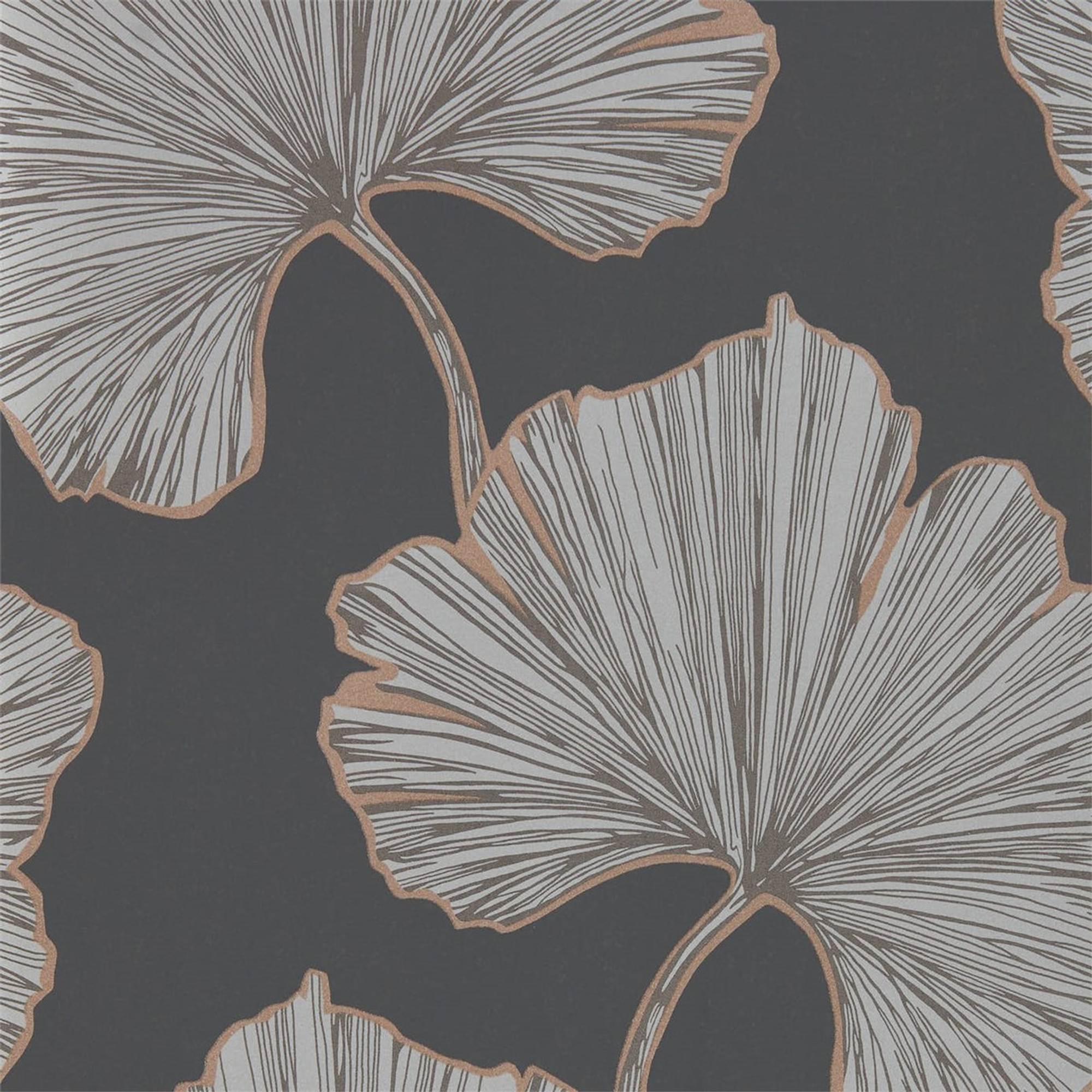 Azurea Ebony Rose Gold Natty Polly Wallpaper Australia