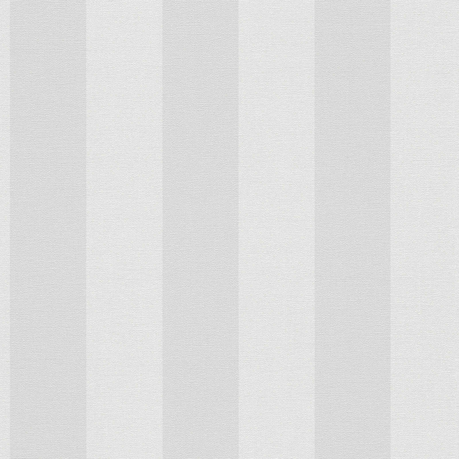 Traditional Stripe Hamptons Effect Grey White Non Woven Wallpaper AS Creation