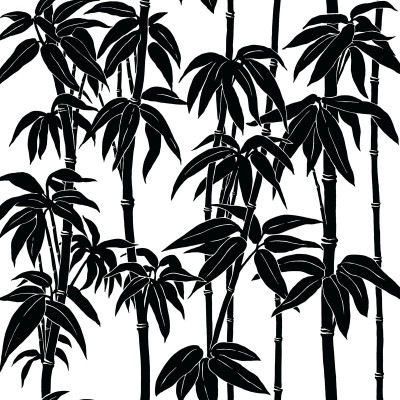 Japanese Bamboo - Monochrome