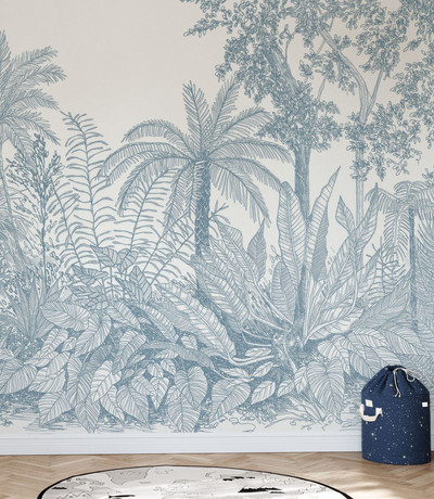 Mural - Tropica Pale Blue (Per Sqm)
