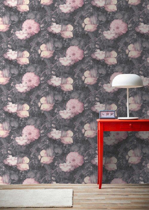 Dutch Floral - Pink / Grey